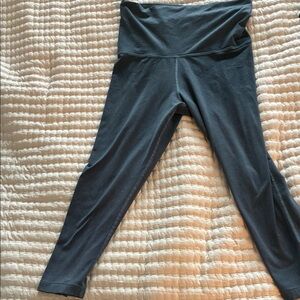 Nike Fold Over Blue Striped Leggings